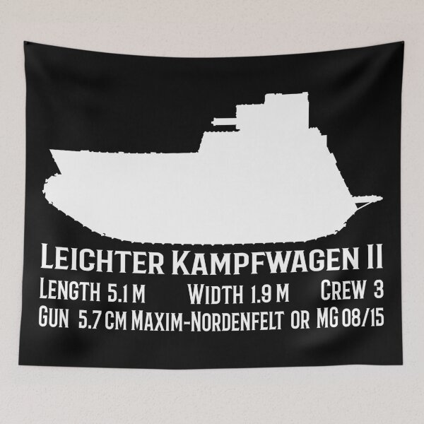Item preview, LK Leichter Kampfwagen II German WWI Tank Information Silhouette designed and sold by MilitaryMart.