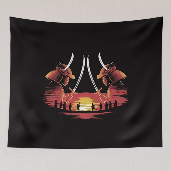 Item preview, Epic Samurai Sunset Battle - Unique Warrior T-Shirt Design designed and sold by HOMEDESIGNPRINT.
