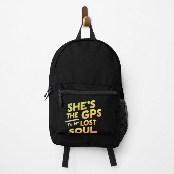 Item preview, She the GPS to my lost Soul, Couples Typographic Gold Gradient Color Funny Design designed and sold by Raise2Shine.