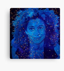 River in Blue Canvas Print
