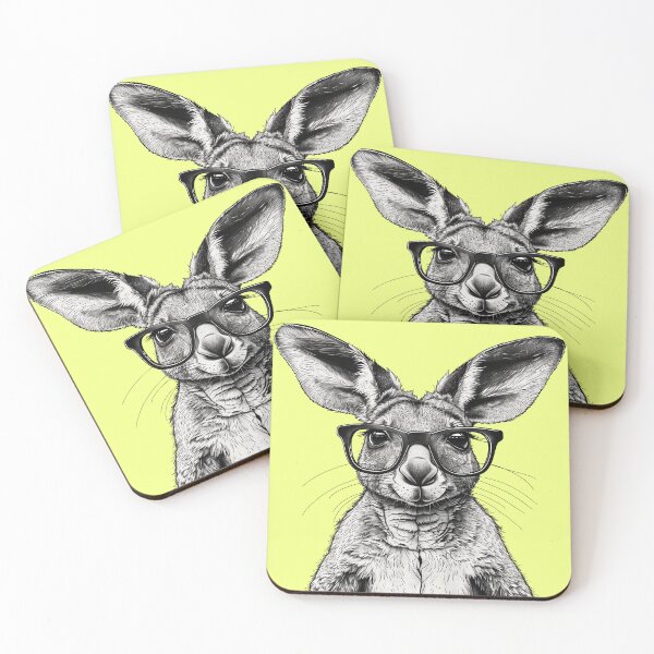 Item preview, Bookish Bounder - Scholarly Kangaroo Illustration designed and sold by ElegantQuirk.