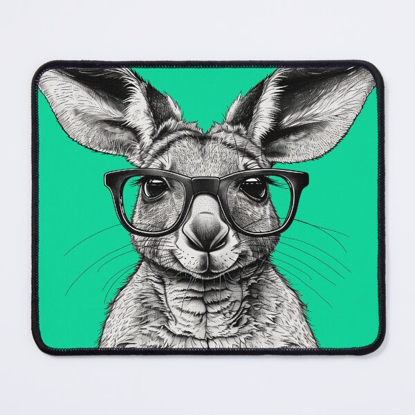 Item preview, Bookish Bounder - Scholarly Kangaroo Illustration designed and sold by ElegantQuirk.