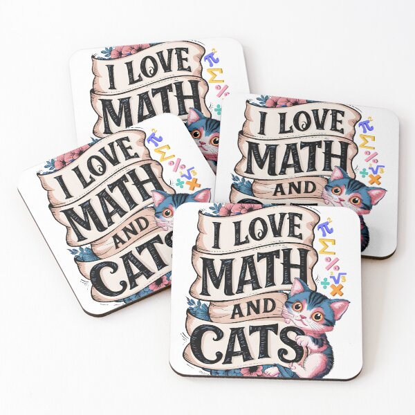 Item preview, I Love Mathematics And Cats Math Teacher and Math Lovers designed and sold by ColorFlick.