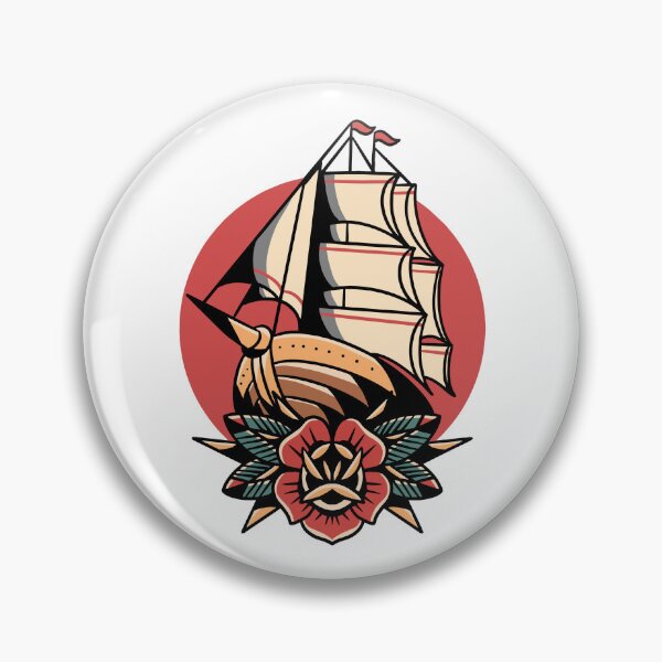 Item preview, Traditional Ship and Flower designed and sold by strngr design.