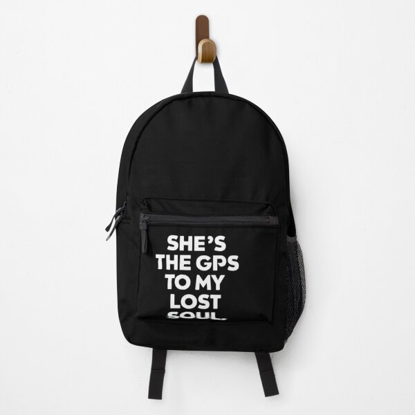 Item preview, She`s the GPS to my lost Soul, Retro Typographic Dark Color Funny Couple Design designed and sold by Raise2Shine.