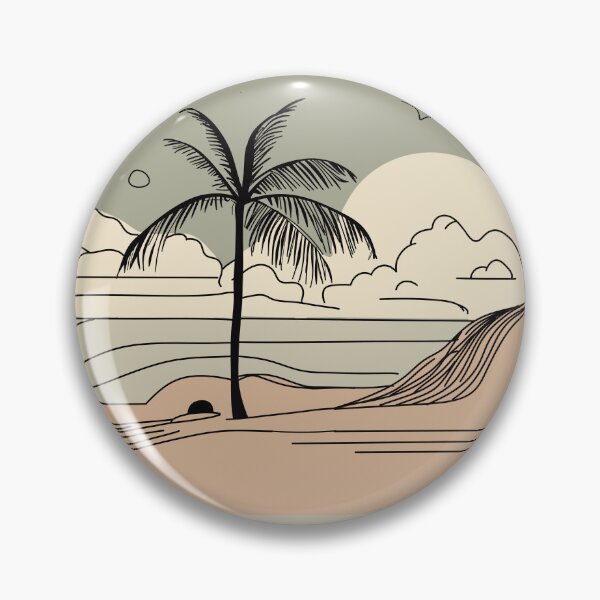 Item preview, Minimalist Beach with plam tree designed and sold by pmdcreations.