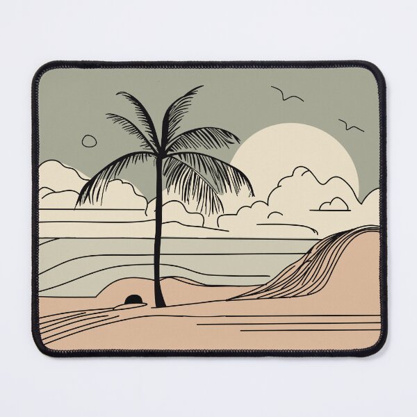 Item preview, Minimalist Beach with plam tree designed and sold by pmdcreations.