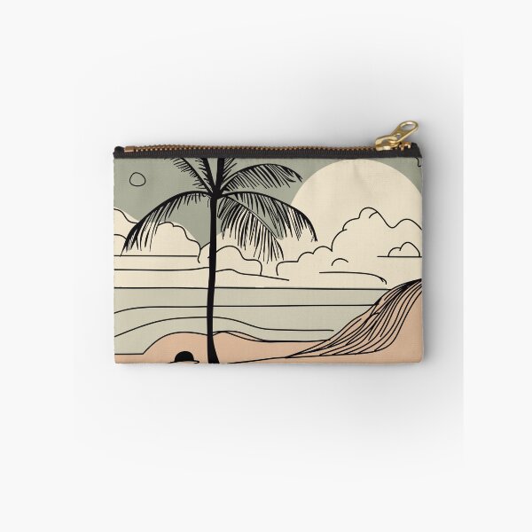 Item preview, Minimalist Beach with plam tree designed and sold by pmdcreations.