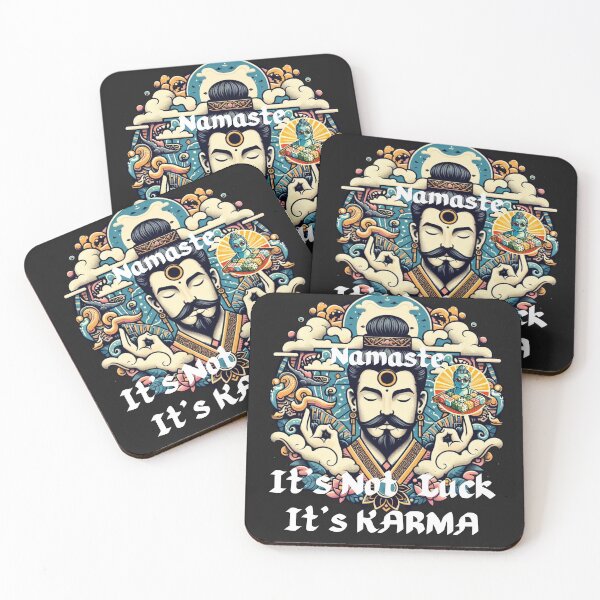 Item preview, Namaste Not Luck Retro Pop Art Lucky Buddha Design designed and sold by Wolvescreate.