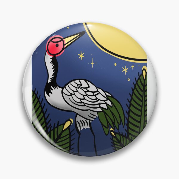 Item preview, Hanafuda Crane and Pine:Night ver（松に鶴） designed and sold by Shiki-jp-br.