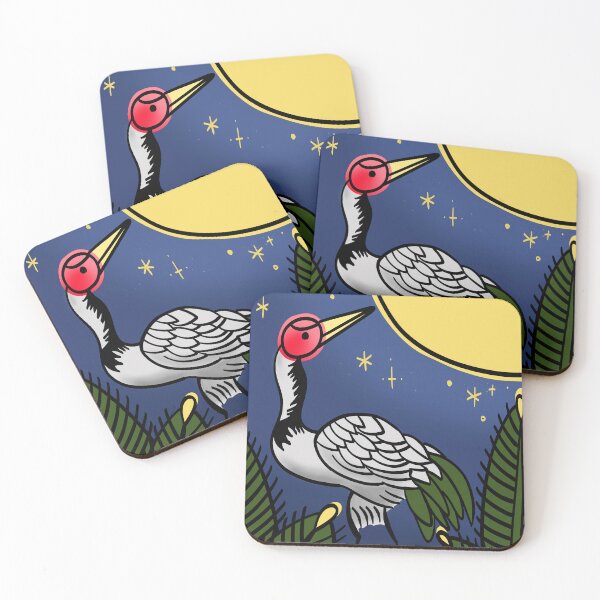 Item preview, Hanafuda Crane and Pine:Night ver（松に鶴） designed and sold by Shiki-jp-br.