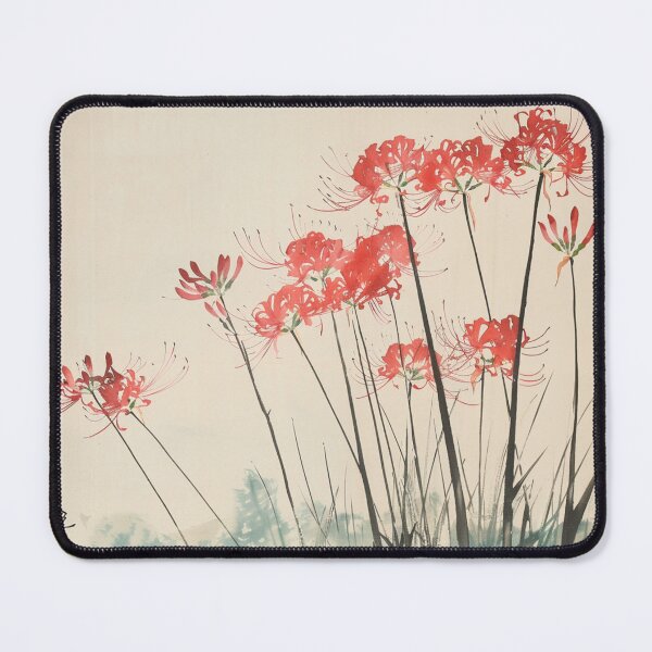 Item preview, Red spider lily Japanese woodblock designed and sold by molly-josh-art.