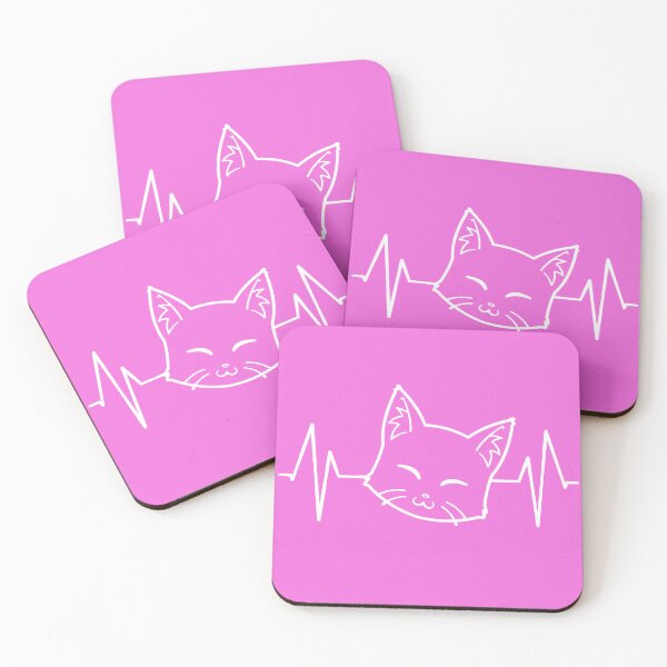 Item preview, Diseño de electrocardiograma de latido del corazón de gato. designed and sold by KaitoArtDesigns.