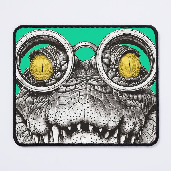 Item preview, Visionary Reptile - Insightful Crocodile Illustration designed and sold by ElegantQuirk.