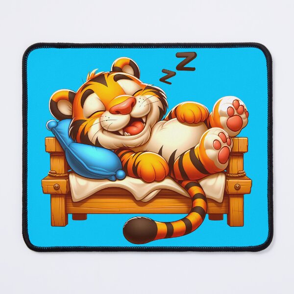 Item preview, Cute tiger sleeping in bed designed and sold by AD-Digital-Art.