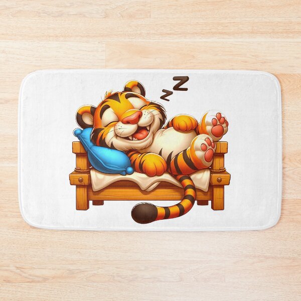 Item preview, Cute tiger sleeping in bed designed and sold by AD-Digital-Art.