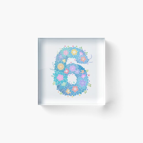 Artikelvorschau, Blumenbuchstabe „6“ WeArePrettierThanFlowers entworfen und verkauft von birthflower.