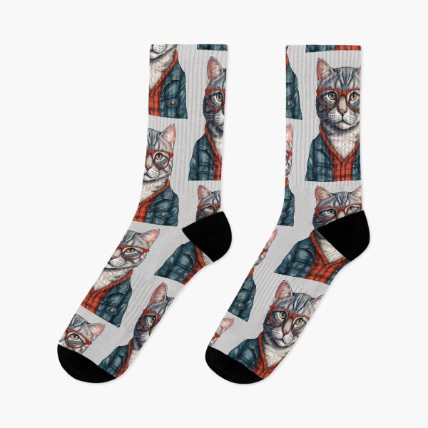 Item preview, Hipster cat designed and sold by Marginalia Workshop.