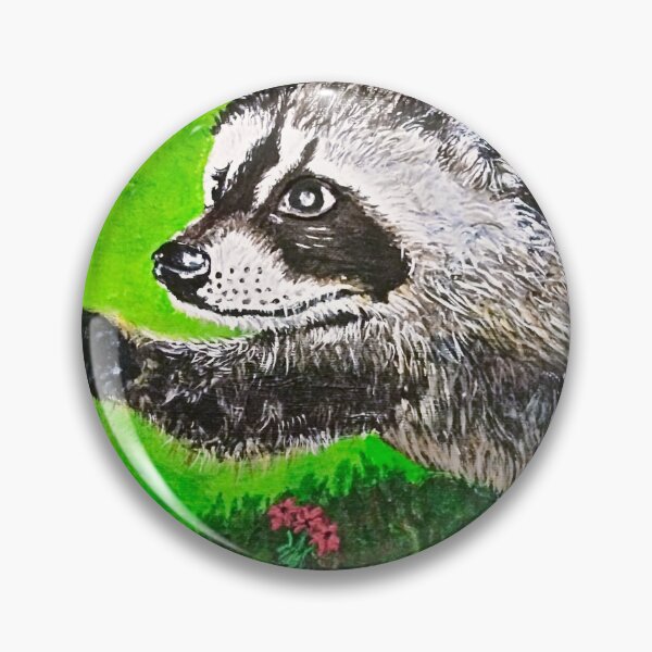 Item preview, Raccoon and poppy designed and sold by Wendy Carveiro.