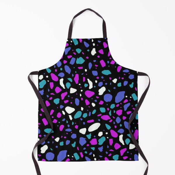 Item preview, Black Multicolor Terrazzo Tile Composition Seamless Chips Replica designed and sold by Alchemy-A-La-G.