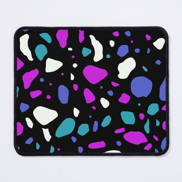 Item preview, Black Multicolor Terrazzo Tile Composition Seamless Chips Replica designed and sold by Alchemy-A-La-G.