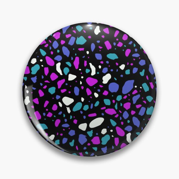 Item preview, Black Multicolor Terrazzo Tile Composition Seamless Chips Replica designed and sold by Alchemy-A-La-G.