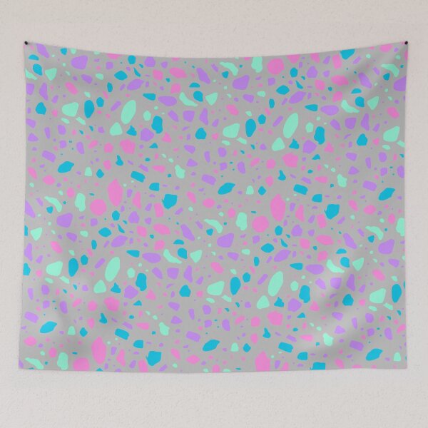 Item preview, Grey Multicolor Terrazzo Tile Composition Seamless Chips Replica designed and sold by Alchemy-A-La-G.
