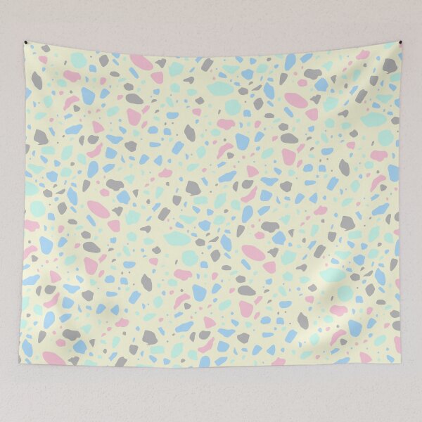 Item preview, Yellow Multicolor Terrazzo Tile Composition Seamless Chips Replica designed and sold by Alchemy-A-La-G.