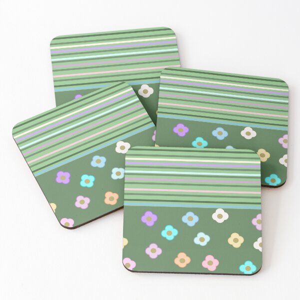 Item preview, Floral and Stripes in Pastels  designed and sold by JaygiesDesign.