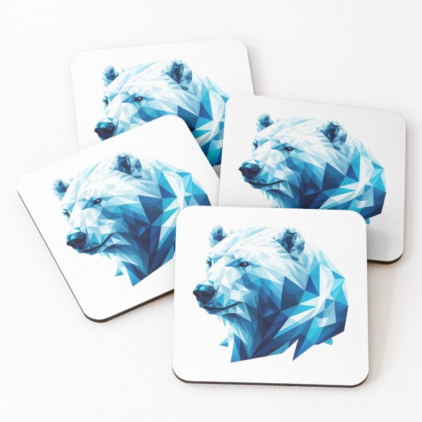 Item preview, Polygon Blue Polar Bear designed and sold by TempestGeo.