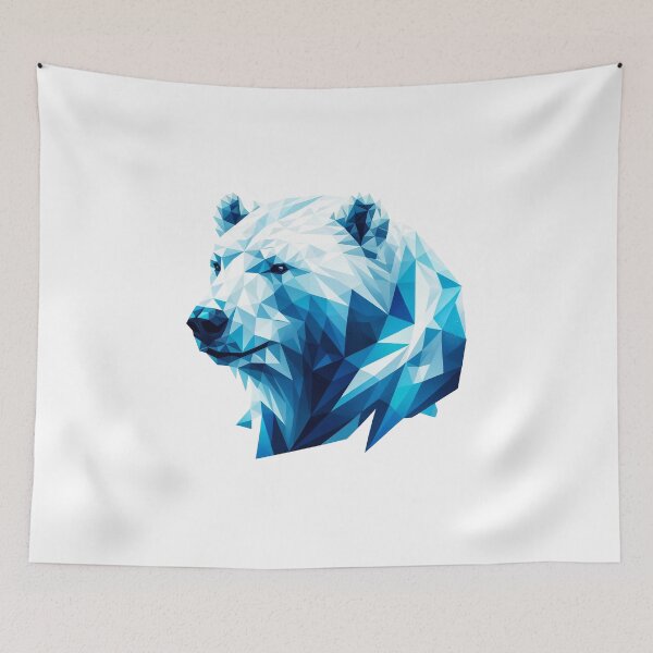 Item preview, Polygon Blue Polar Bear designed and sold by TempestGeo.