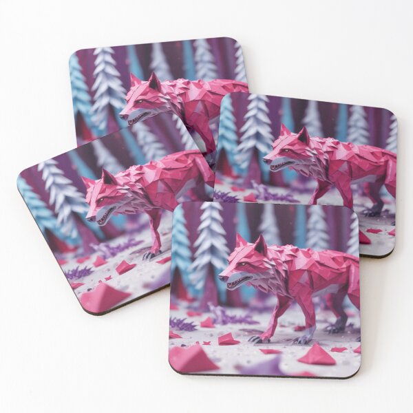 Item preview, Pink Origami Wolf designed and sold by pUNKnown.