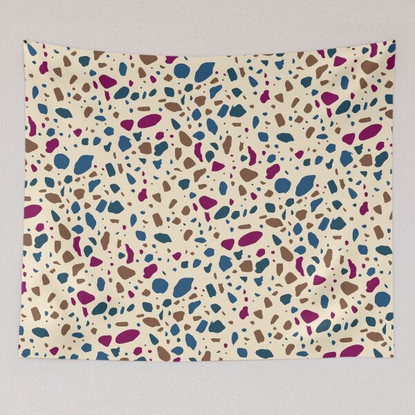 Item preview, Peach Multicolor Terrazzo Tile Composition Seamless Chips Replica designed and sold by Alchemy-A-La-G.