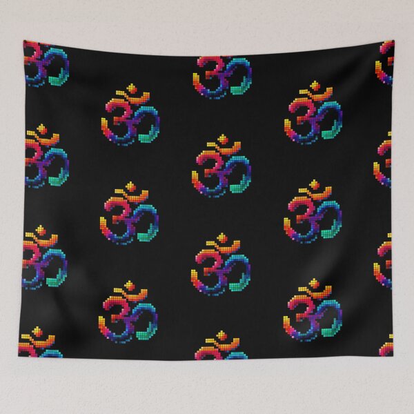 Item preview, Om Pixel Burst: The Sacred Vibration in Cosmic Pixels designed and sold by H Jonas.
