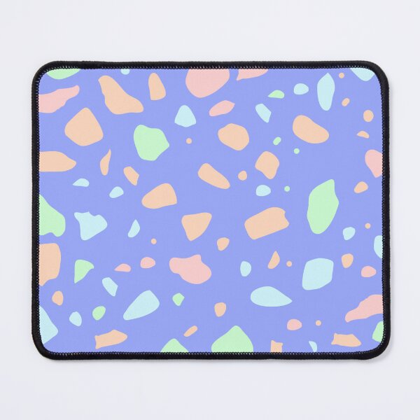 Item preview, Blue Multicolor Terrazzo Tile Composition Seamless Textile Replica designed and sold by Alchemy-A-La-G.