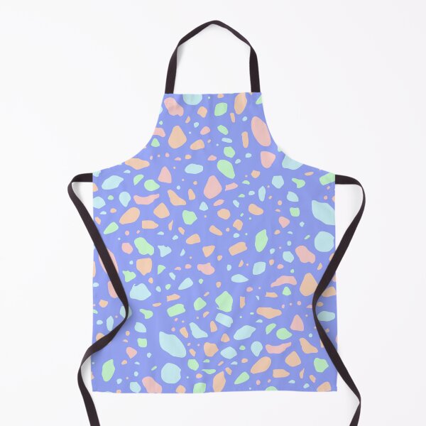 Item preview, Blue Multicolor Terrazzo Tile Composition Seamless Textile Replica designed and sold by Alchemy-A-La-G.