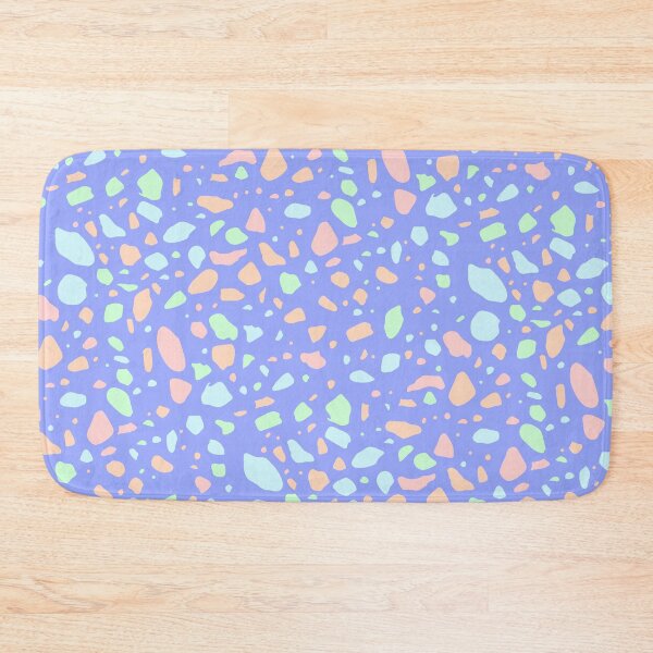 Item preview, Blue Multicolor Terrazzo Tile Composition Seamless Textile Replica designed and sold by Alchemy-A-La-G.