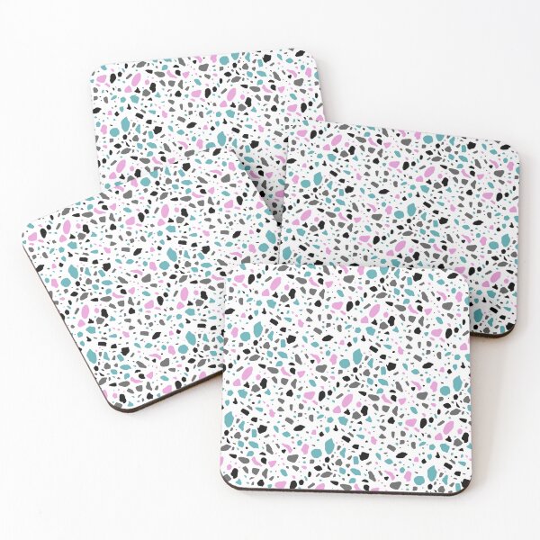 Item preview, 80's Retro White Multicolor Terrazzo Tile Composition Seamless designed and sold by Alchemy-A-La-G.