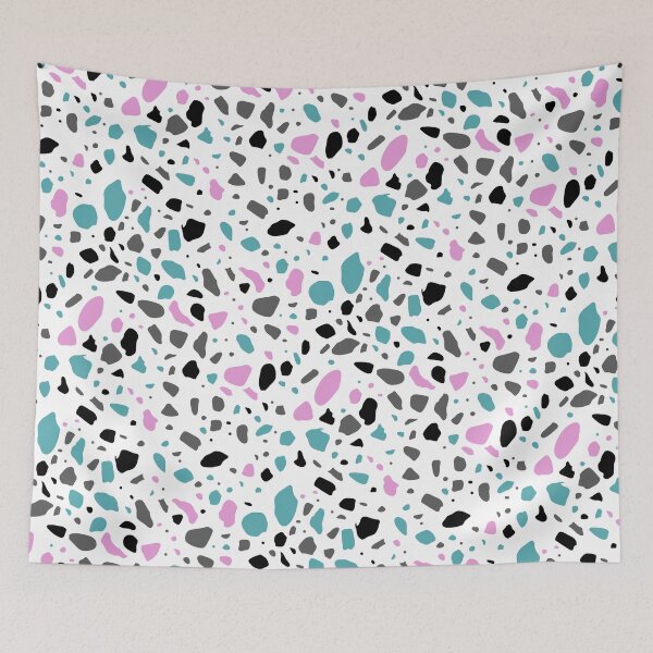 Item preview, 80's Retro White Multicolor Terrazzo Tile Composition Seamless designed and sold by Alchemy-A-La-G.