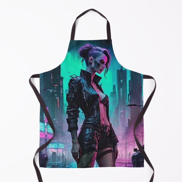 Item preview, Dystopian Cyberpunk Girl, Vaporwave, Digital Painting designed and sold by Burn-Ego.