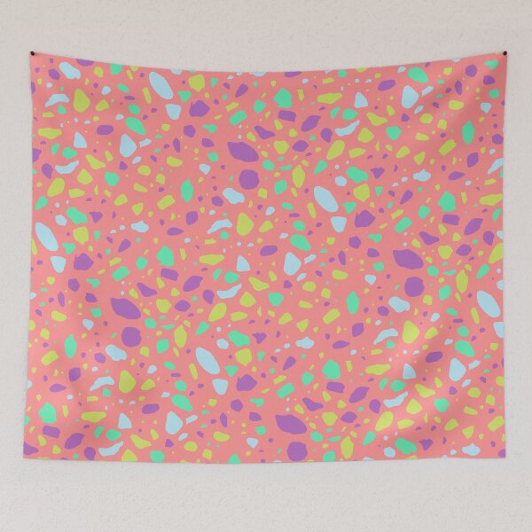 Item preview, Bright Happy Pink Multicolor Terrazzo Tile Composition Seamless designed and sold by Alchemy-A-La-G.