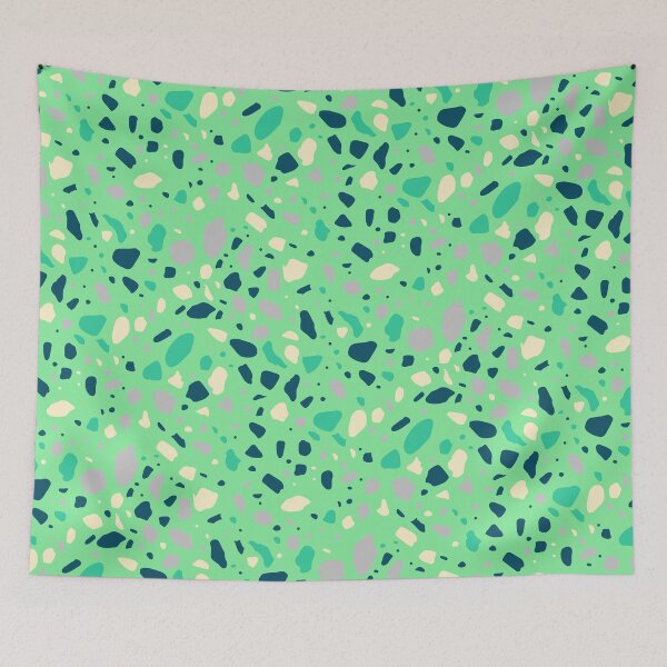 Item preview, Green Multicolor Terrazzo Tile Composition Seamless Flooring Replica designed and sold by Alchemy-A-La-G.