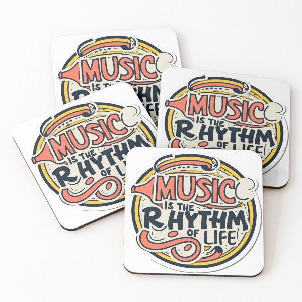 Item preview, Trumpet and Music Notes - Music is the Rhythm of Life Illustration designed and sold by NiftyWrx.