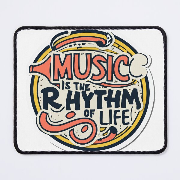 Item preview, Trumpet and Music Notes - Music is the Rhythm of Life Illustration designed and sold by NiftyWrx.