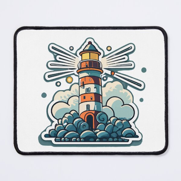 Item preview, Nautical Lighthouse in Fog Design designed and sold by NiftyWrx.