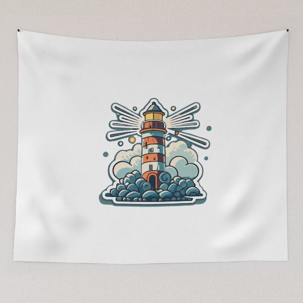 Item preview, Nautical Lighthouse in Fog Design designed and sold by NiftyWrx.