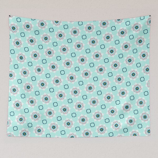 Item preview, Teal Multicolor Cloud Flower Petals Ordered Harmonious Composition designed and sold by Alchemy-A-La-G.
