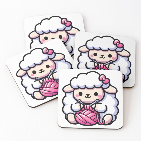 Artikelvorschau, Kawaii Schafe stricken entworfen und verkauft von Cloudlilyart.