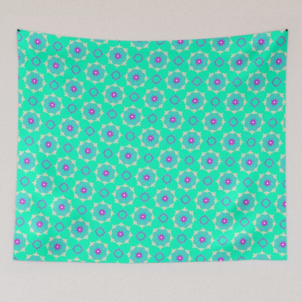 Item preview, Green Multicolor Cloud Flower Petals Ordered Harmonious Composition designed and sold by Alchemy-A-La-G.
