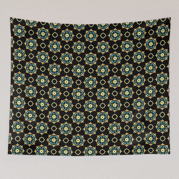 Item preview, Black Multicolor Cloud Flower Petals Ordered Harmonious Composition designed and sold by Alchemy-A-La-G.